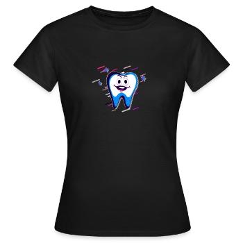 Tooth calcified 80's Retro Violet - Women's T-Shirt - black - Front - AI Model Female 172 dark (172cm)