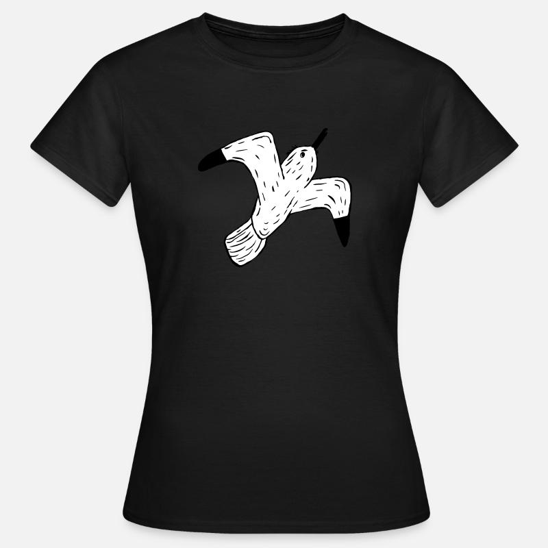Möwe - Frauen T-Shirt - Schwarz