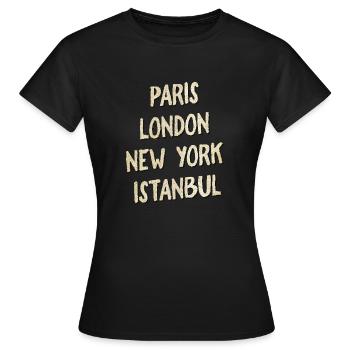 Istanbul - T-shirt Femme - noir - Devant - AI Model Female 172 dark (172cm)