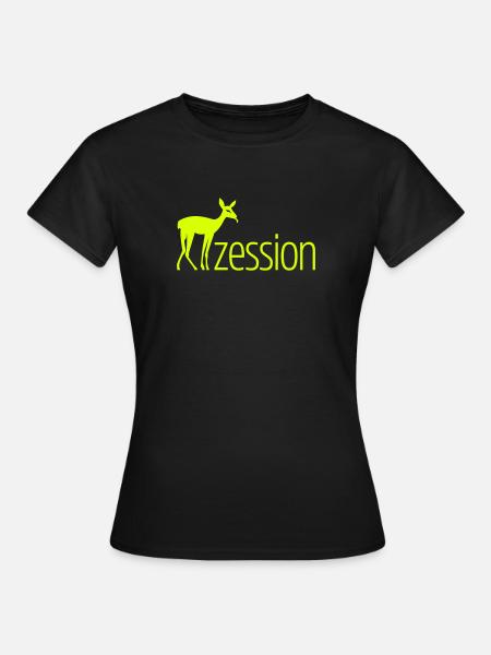 REHzession Rezession - Frauen T-Shirt - Schwarz