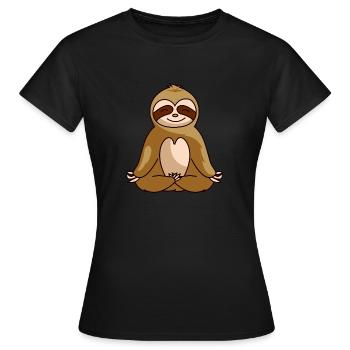Sloth relax chill relax cadeau - T-shirt Femme - noir - Devant - AI Model Female 172 dark (172cm)