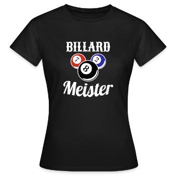 Billard Meister Kugeln Billiard - Frauen T-Shirt - Schwarz - Vorne - AI Model Female 172 dark (172cm)