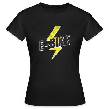E Bike E-Bike - T-shirt Femme - noir - Devant - AI Model Female 172 dark (172cm)