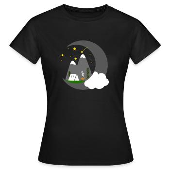 CAMPEN STAR HEAVEN - T-shirt Femme - noir - Devant - AI Model Female 172 dark (172cm)