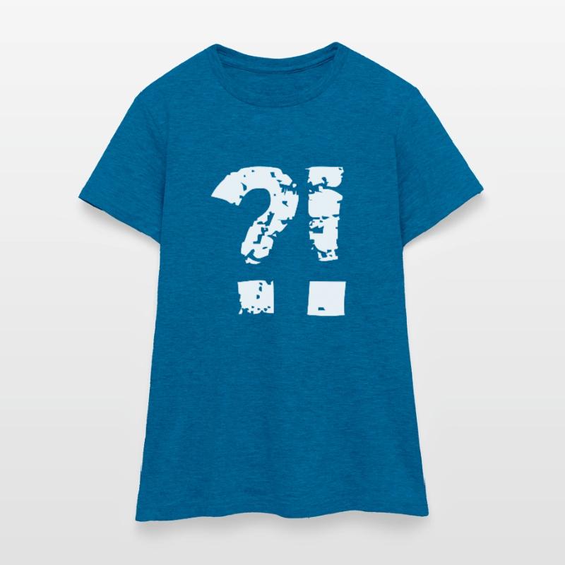 Point d’interrogation point d’exclamation style comique. T-shirt Femme