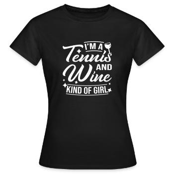 Tennis And Wine - Frauen T-Shirt - Schwarz - Vorne - AI Model Female 172 dark (172cm)