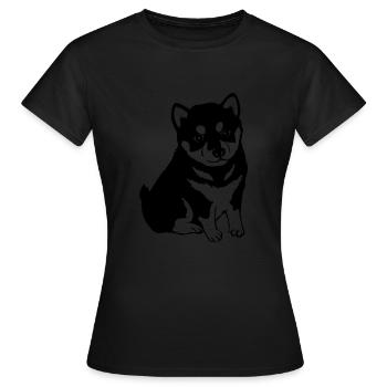 Chien doux - T-shirt Femme - noir - Devant - AI Model Female 172 dark (172cm)