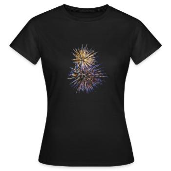 Feux d’artifice II - T-shirt Femme - noir - Devant - AI Model Female 172 dark (172cm)