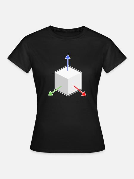 Blender Cube Axis Brand - Frauen T-Shirt - Schwarz