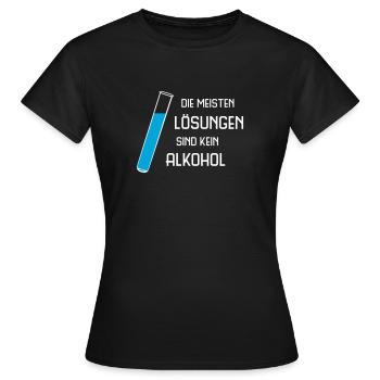 Lösungen - Frauen T-Shirt - Schwarz - Vorne - AI Model Female 172 dark (172cm)