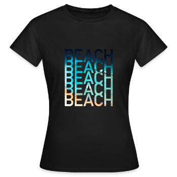 Beach Sommer - Frauen T-Shirt - Schwarz - Vorne - AI Model Female 172 dark (172cm)