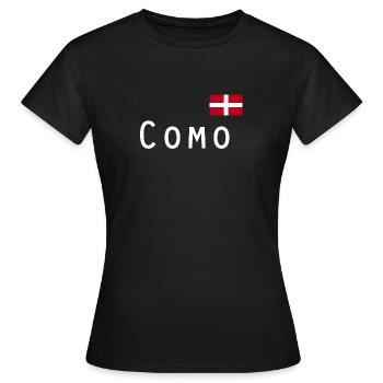 Como avec armoiries - T-shirt Femme - noir - Devant - AI Model Female 172 dark (172cm)