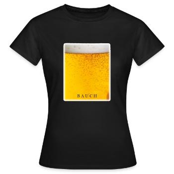 Bierbauch - Frauen T-Shirt - Schwarz - Vorne - AI Model Female 172 dark (172cm)