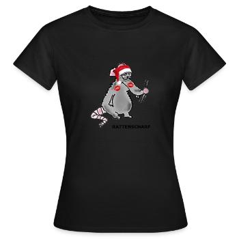 Karl Kanal Chrismas - Frauen T-Shirt - Schwarz - Vorne - AI Model Female 172 dark (172cm)
