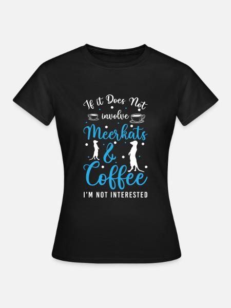 Erdmännchen Tiere Fels - Frauen T-Shirt - Schwarz
