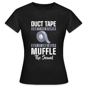 Les idiots travaillent la provocation maléfique - T-shirt Femme - noir - Devant - AI Model Female 172 dark (172cm)