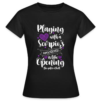Horoscope Astro Novembre - T-shirt Femme - noir - Devant - AI Model Female 172 dark (172cm)