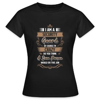 Security Security Bouncer Guard - Women's T-Shirt - black - Front - AI Model Female 172 dark (172cm)