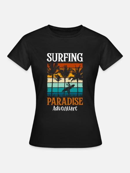 Sommer Sonne Sandstrand - Frauen T-Shirt - Schwarz