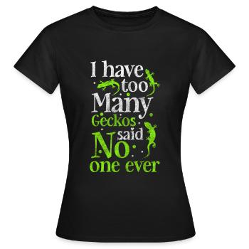 Reptilie Tropisch Terrarium Eidechsenliebhaber - Frauen T-Shirt - Schwarz - Vorne - AI Model Female 172 dark (172cm)