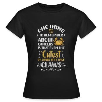 Krebs Konstellation Juni - Frauen T-Shirt - Schwarz - Vorne - AI Model Female 172 dark (172cm)