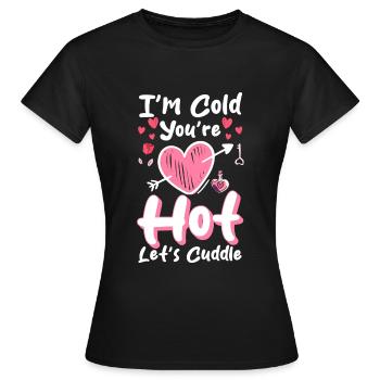 Câlins Câlins Tendresse Famille - T-shirt Femme - noir - Devant - AI Model Female 172 dark (172cm)