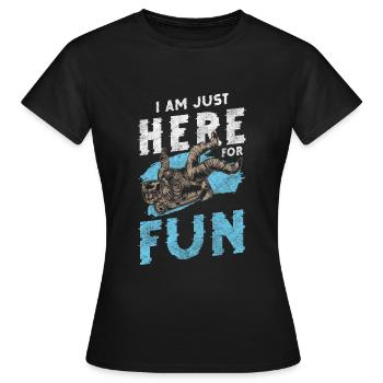 Espace, Lune, Galaxie, Voyage dans l’espace - T-shirt Femme - noir - Devant - AI Model Female 172 dark (172cm)