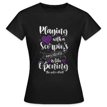 Naissance de l’horoscope - T-shirt Femme - noir - Devant - AI Model Female 172 dark (172cm)