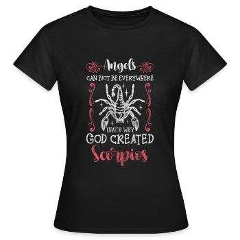 Naissance du Scorpion Novembre superstition - T-shirt Femme - noir - Devant - AI Model Female 172 dark (172cm)