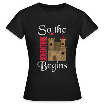 Chevalier, Roi, Héros, Templiers - T-shirt Femme - noir - Devant - AI Model Female 172 dark (172cm)
