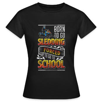 Luge sur neige Vacances en luge sur neige - T-shirt Femme - noir - Devant - AI Model Female 172 dark (172cm)