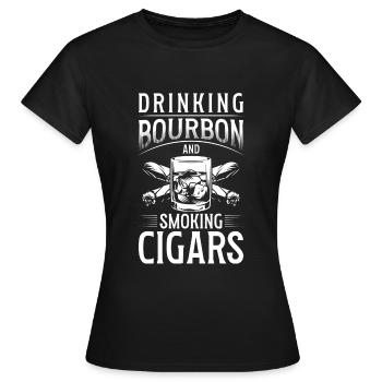 Rauchen Zigarette - Frauen T-Shirt - Schwarz - Vorne - AI Model Female 172 dark (172cm)