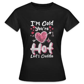 Relationship Affection Romantic - Women's T-Shirt - black - Front - AI Model Female 172 dark (172cm)