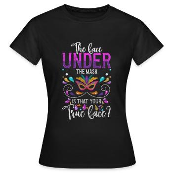 Party Parade Maskiert Schutz - Frauen T-Shirt - Schwarz - Vorne - AI Model Female 172 dark (172cm)