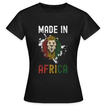 Afrika Serengeti Afrikaner Giraffe - Frauen T-Shirt - Schwarz - Vorne - AI Model Female 172 dark (172cm)