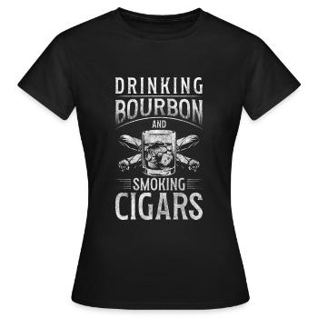 Smoking Smoking Smoking ban Smoking Nervous - Women's T-Shirt - black - Front - AI Model Female 172 dark (172cm)