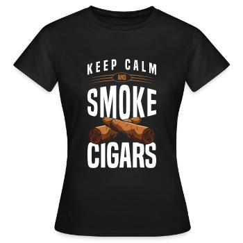 Raucher Lounge Zigarrenclub - Frauen T-Shirt - Schwarz - Vorne - AI Model Female 172 dark (172cm)