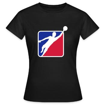 cool design logo torwart torhueter halten fussball - Frauen T-Shirt - Schwarz - Vorne - AI Model Female 172 dark (172cm)
