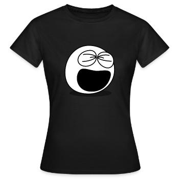 Smiley LOL - Women's T-Shirt - black - Front - AI Model Female 172 dark (172cm)
