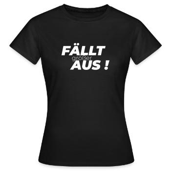 Fällt größer aus - Frauen T-Shirt - Schwarz - Vorne - AI Model Female 172 dark (172cm)