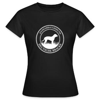 Deutsche Bracke Jagdgebrauchshund Jagdhunde - Frauen T-Shirt - Schwarz - Vorne - AI Model Female 172 dark (172cm)