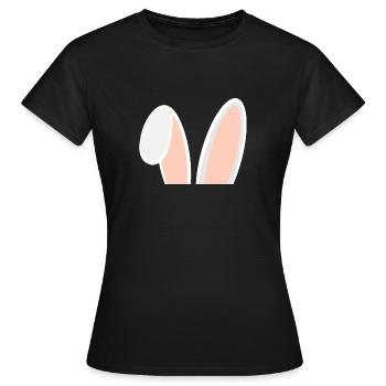 Oreilles de lapin - T-shirt Femme - noir - Devant - AI Model Female 172 dark (172cm)