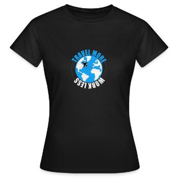 Voyage Voyage Voyageur Aventure Tourisme Vacances - T-shirt Femme - noir - Devant - AI Model Female 172 dark (172cm)