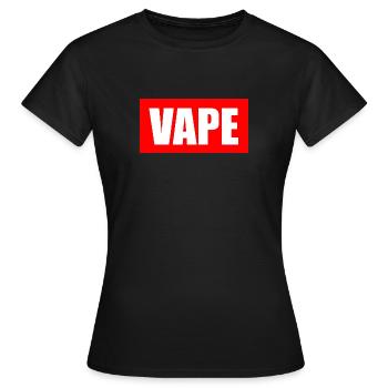 Vape rot- Vapen Dampfen - Frauen T-Shirt - Schwarz - Vorne - AI Model Female 172 dark (172cm)