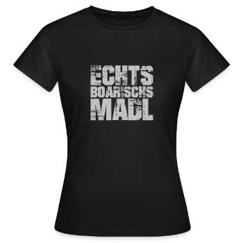 Echtes Boarisches Madl - Shirt für - Frauen T-Shirt - Schwarz - Vorne - AI Model Female 172 dark (172cm)