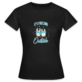 Penguin bird Antarctic south pole north pole Arctic - Women's T-Shirt - black - Front - AI Model Female 172 dark (172cm)