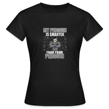 Pinguin Bildung - Frauen T-Shirt - Schwarz - Vorne - AI Model Female 172 dark (172cm)