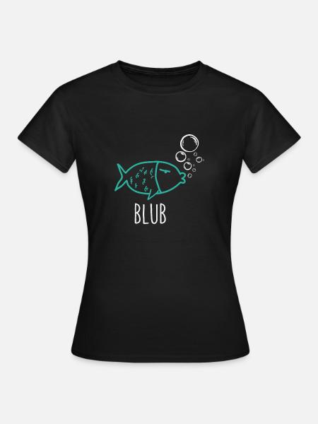 Cooler Fisch - Frauen T-Shirt - Schwarz