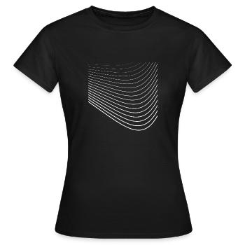 Courbes (blanches) - T-shirt Femme - noir - Devant - AI Model Female 172 dark (172cm)