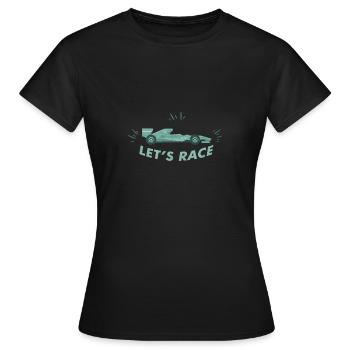 Pilote de course Voiture de course Voiture de course Idée cadeau - T-shirt Femme - noir - Devant - AI Model Female 172 dark (172cm)